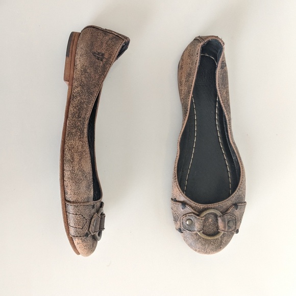 Frye Shoes - Frye Carson Harness Ballet Flats Brown Size 7
